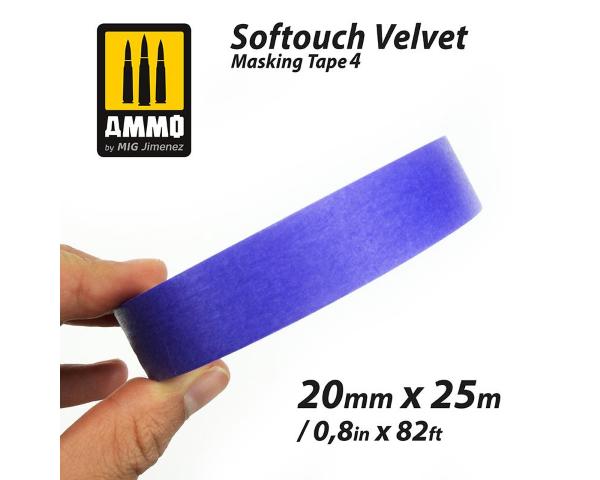 Cinta adhesiva de terciopelo Softouch 4 (20 mm x 25 m)