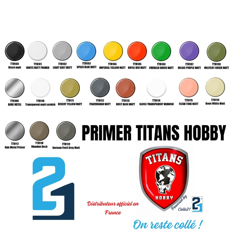 PRIMER SPRAY TITANS HOBBY para modelismo, Primer spray Blanco Matt, PRIMER Titanes Hobby TTH101 para Bricolaje.