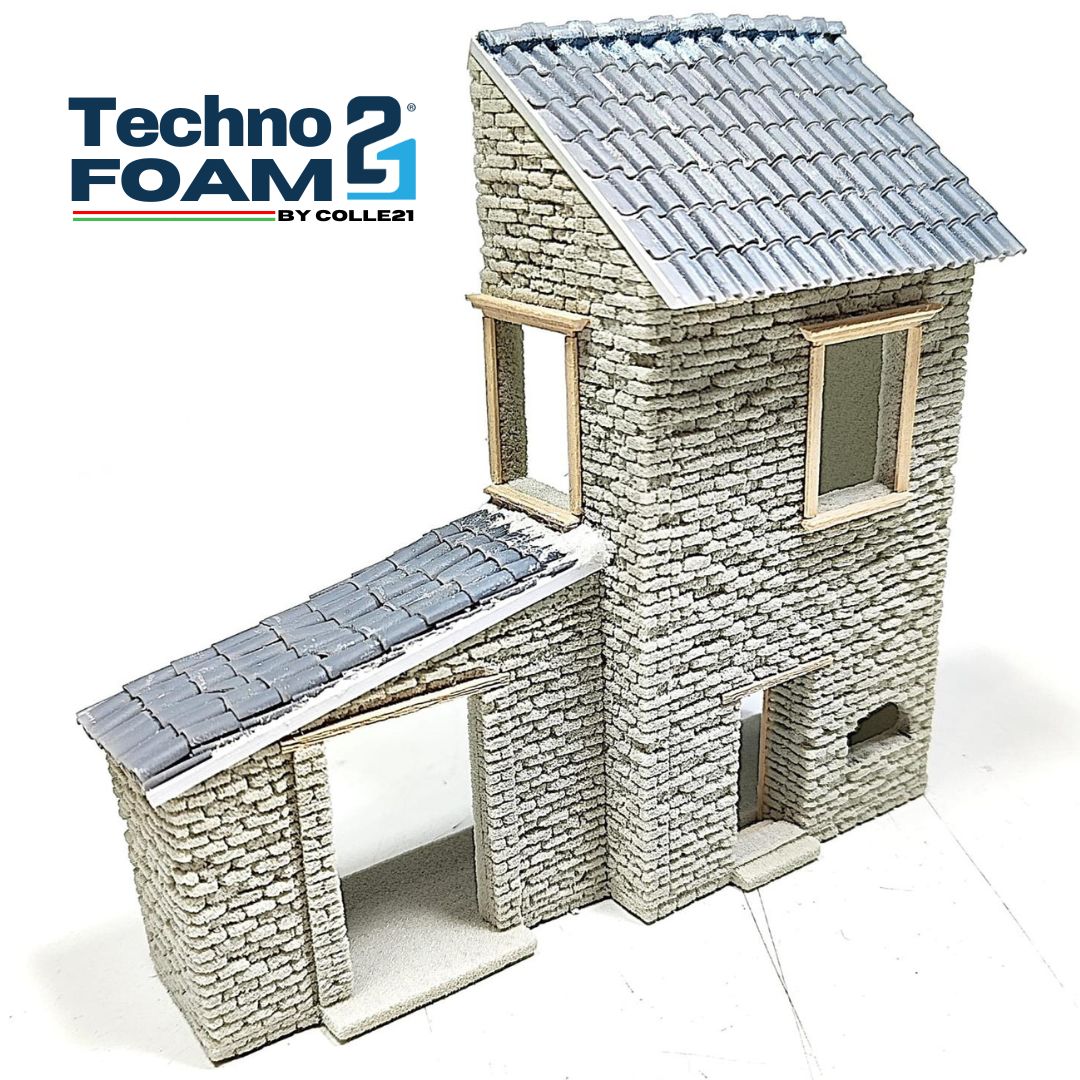 Techno foam 21 di Colle21 - placca di polimero poliuretanico rigido termoindurente 25 mm - 30x21 cm - placche decor per bricolage.