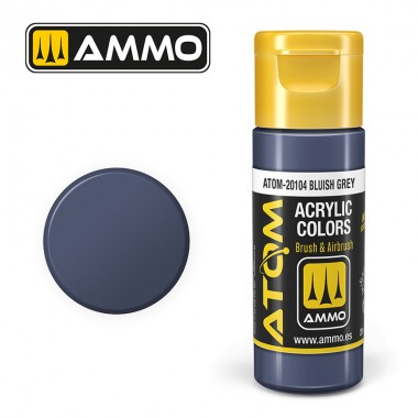 Acrylic paint ATOM Ammo Mig Bluish Grey by Mig Jiménez - modelism paint, artistic paint, acrylic paint.