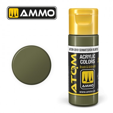 Pintura acrílica ATOM Ammo Mig Schwartzgrün RLM70 by Mig Jiménez - pintura para el modelado, pintura artística, pintura acrílica.